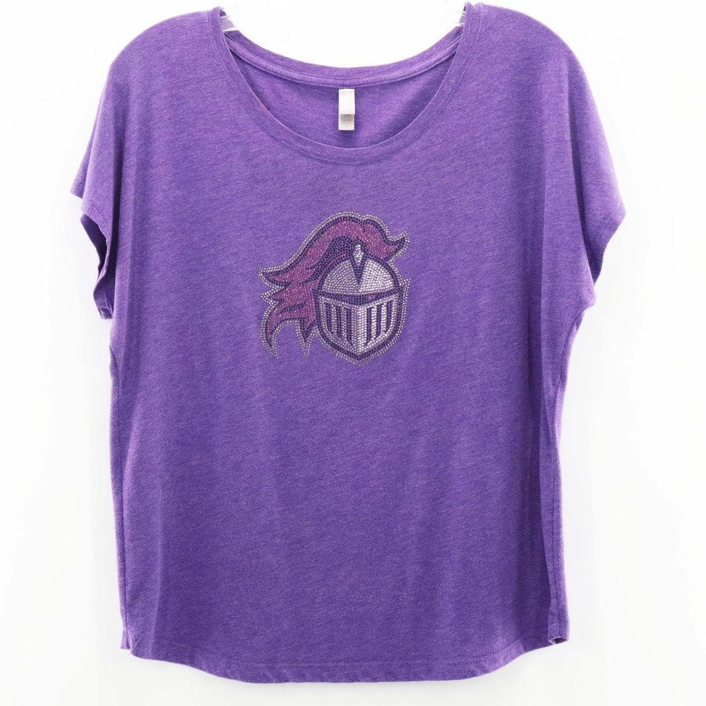 Next Level Purple Rhinestone Gladiator Tshirt